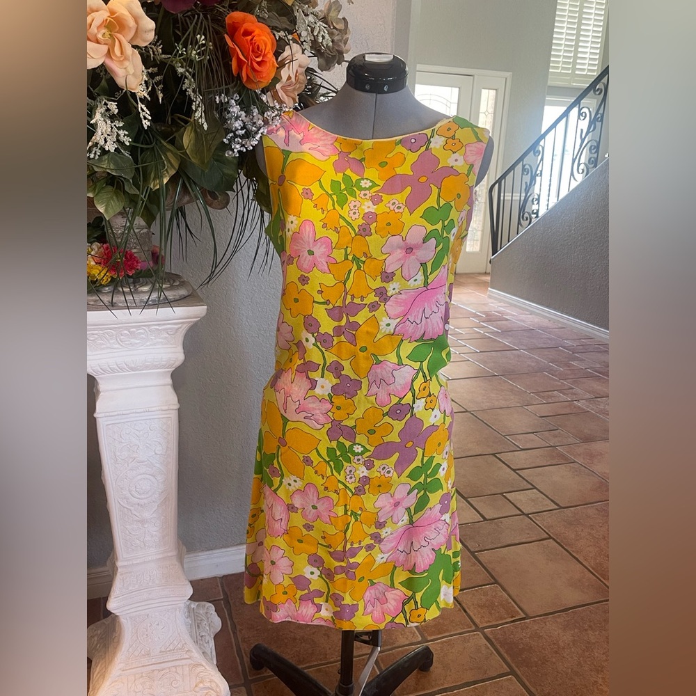 Vintage Alex Colman Yellow Floral Garment